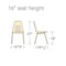 Virco 9000 Series 16" Classroom Chair, 2nd Grade - 4th Grade with Nylon Glides - Black Seat 9016 - alternate 5